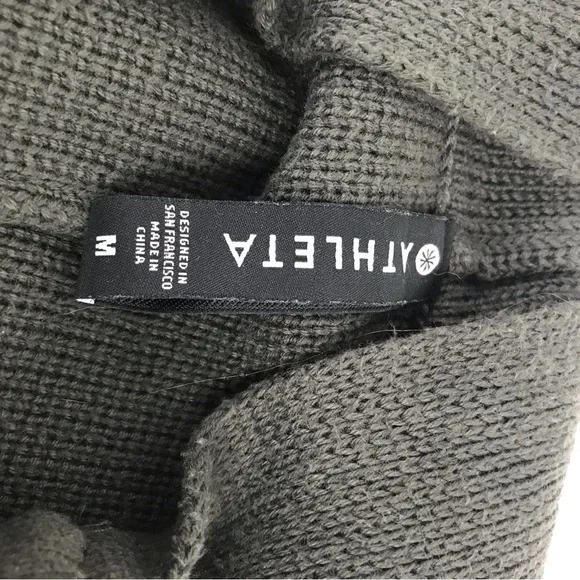 Athleta Aurora Dolman Zip Sweater Green Plus Size M - Picture 6 of 8